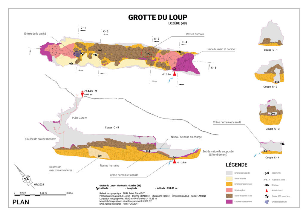 La grotte au loup en Lozère plan